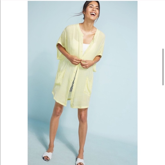 Anthropologie Saturday Sunday Chartreuse Tunic Top - Picture 3 of 13